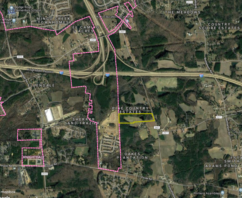 Knightdale city limits map