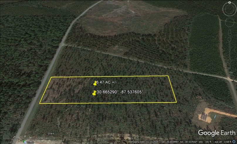 Aerial #2 Approx. 6.47 Acres Baldwin County, AL