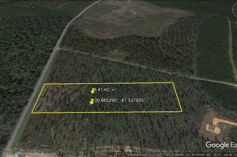Aerial #2 Approx. 6.47 Acres Baldwin County, AL