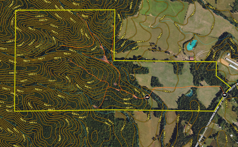 Contour Map - Floyd 239 Ac