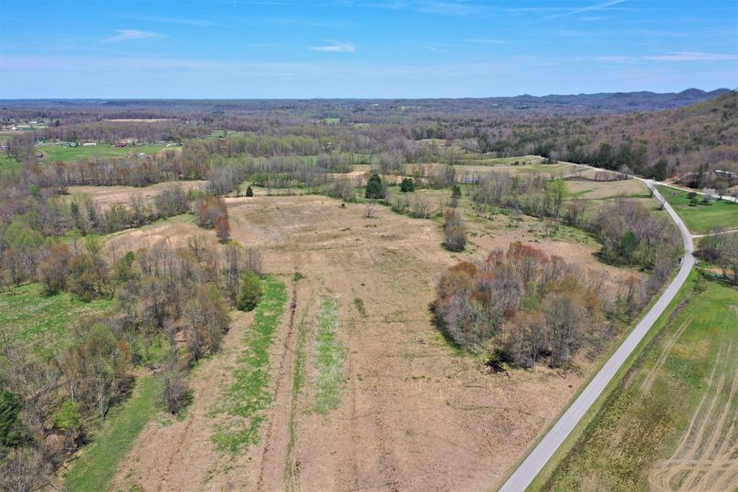 021 drone shot looking northwest from the southeast corner of the property