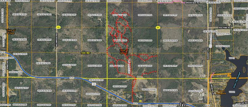 Trail map inside borders