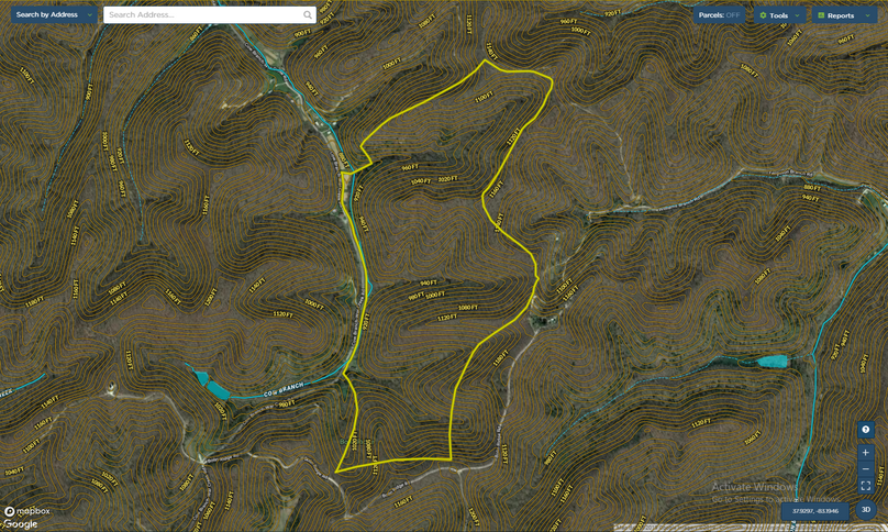 025 morgan 150 mapright aerial zoomed in with contour lines