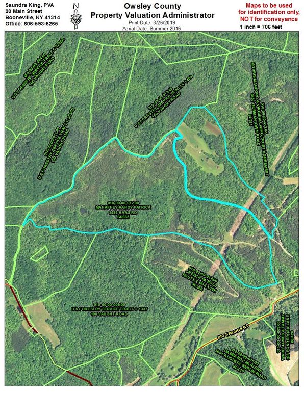 033 owsley county pva map of the property boundaries and neighboring properties