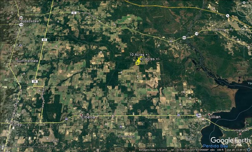 Aerial 8 approx. 51 acres baldwin county, al