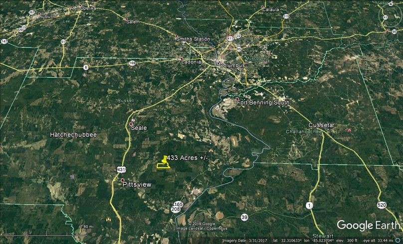 Aerial 7 approx. 433 acres russell county, al
