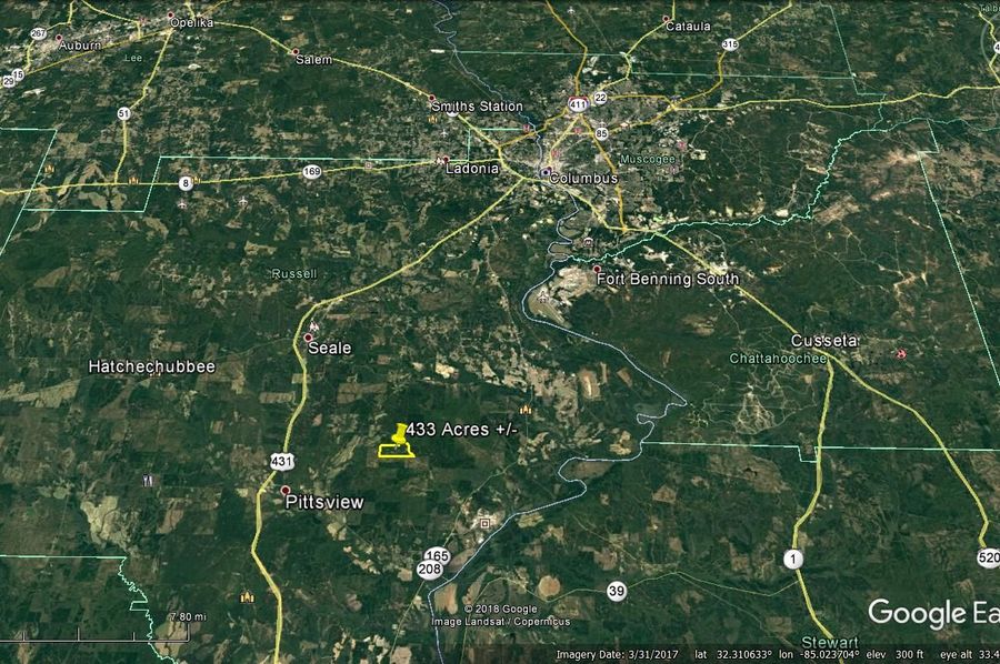 Aerial 7 approx. 433 acres russell county, al