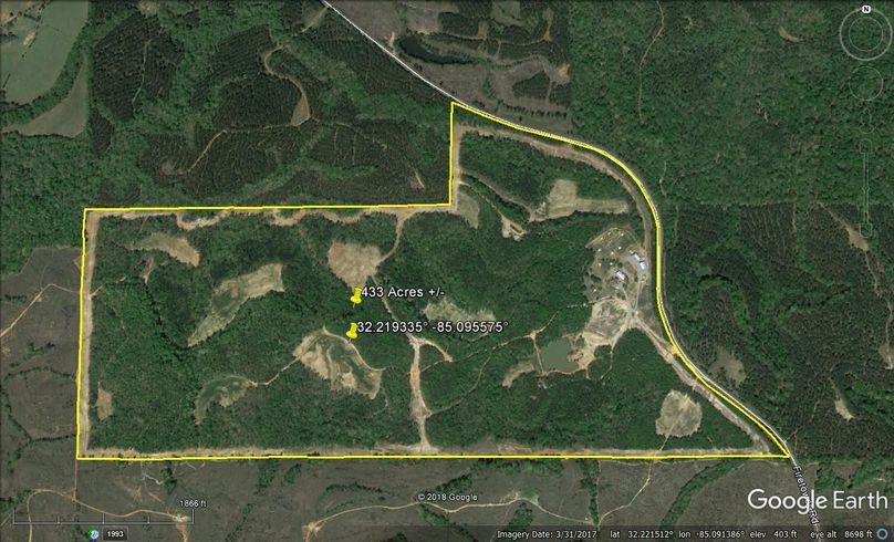 Aerial 1 approx. 433 acres russell county, al