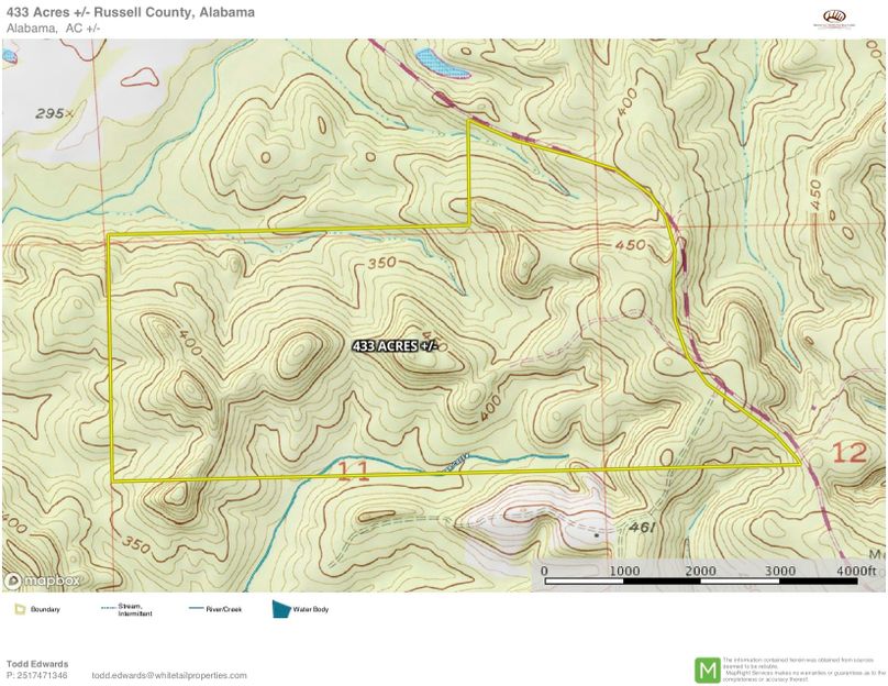 Topo map approx. 433 acres russell county, al (1)