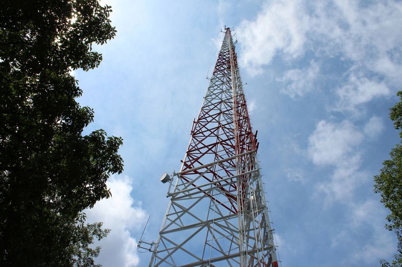 018 photo from the base of the information tower looking into the heavens