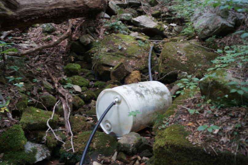 80.piping springwater down the mountain