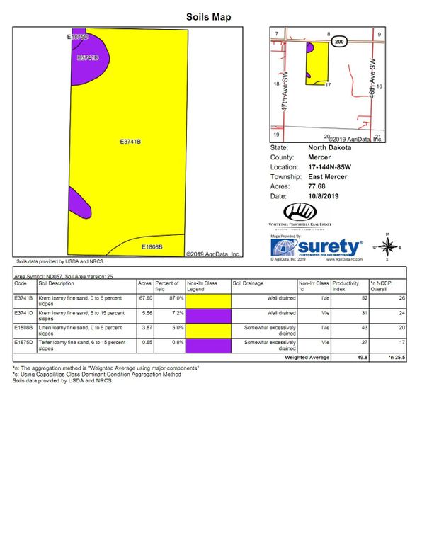 Mercer 77.7 soils map