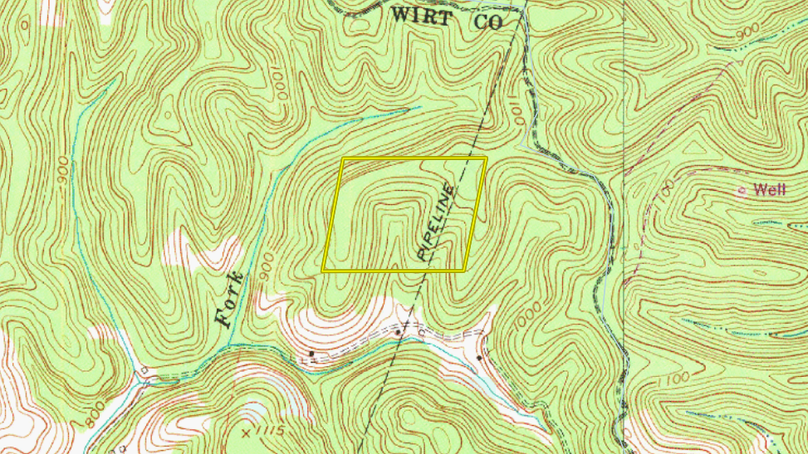 Topo map - hiles 48 - wirt county