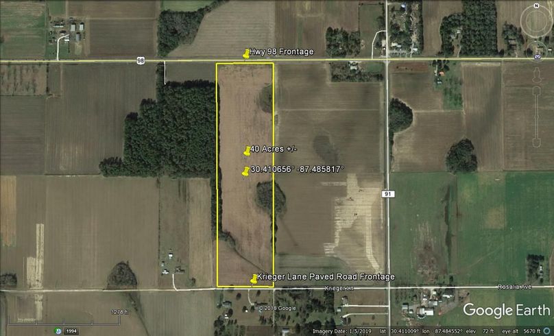 Zaerial 1 approx. 40 acres baldwin county, al