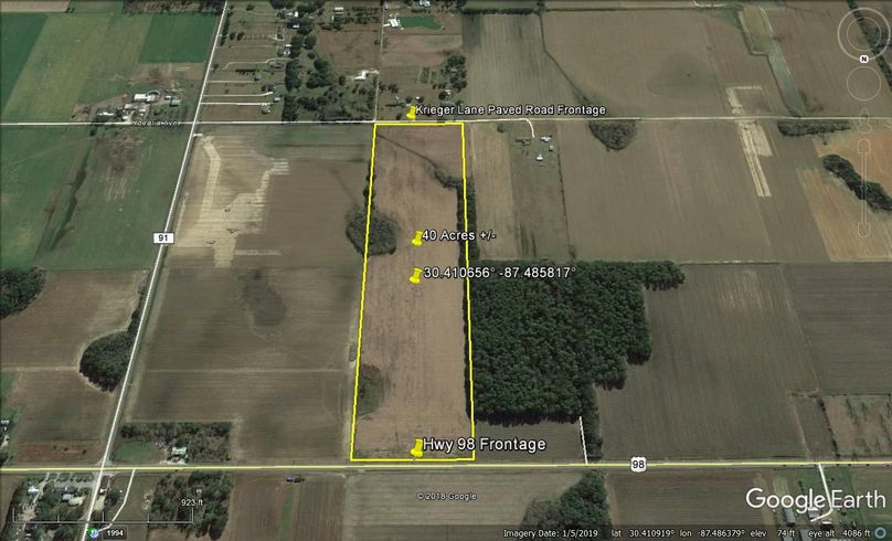 Zaerial 4 approx. 40 acres baldwin county, al