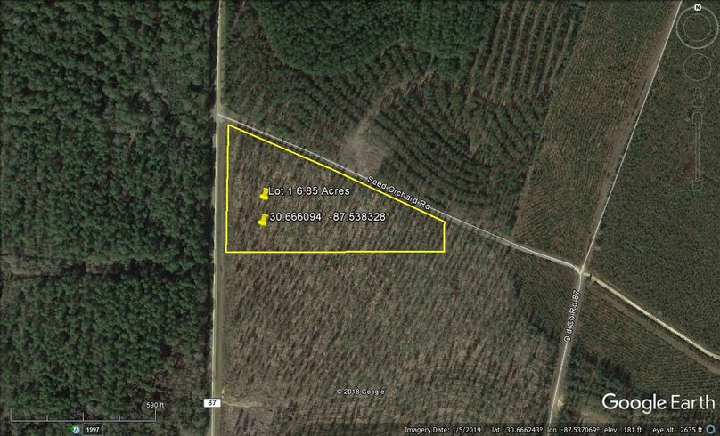 Zaerial 1 lot 1 6.85 acres baldwin county, al
