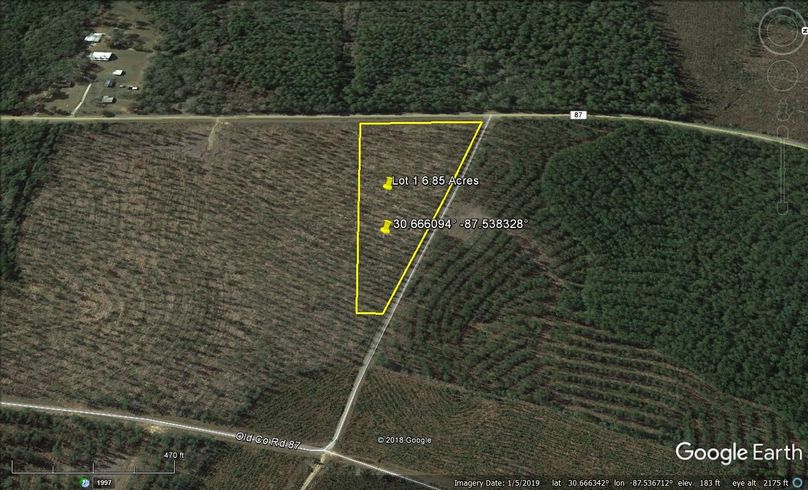 Zaerial 5 lot 1 6.85 acres baldwin county, al