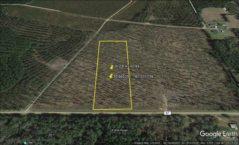 Zaerial 3 lot 2 6.47 acres baldwin county, al