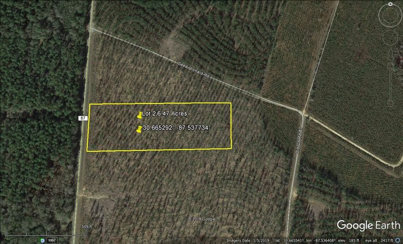 Zaerial 1 lot 2 6.47 acres baldwin county, al