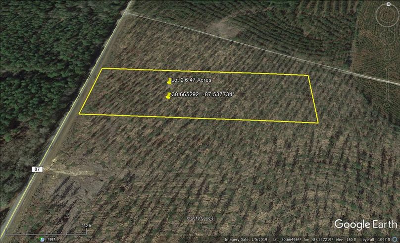 Zaerial 2 lot 2 6.47 acres baldwin county, al
