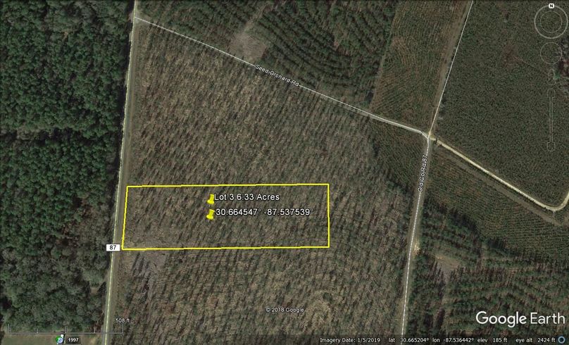 Zaerial 1 lot 3 6.33 acres baldwin county, al