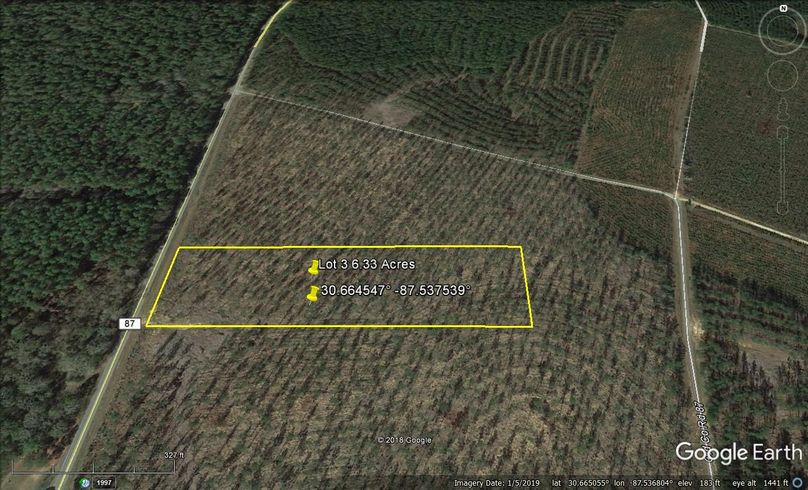Zaerial 2 lot 3 6.33 acres baldwin county, al
