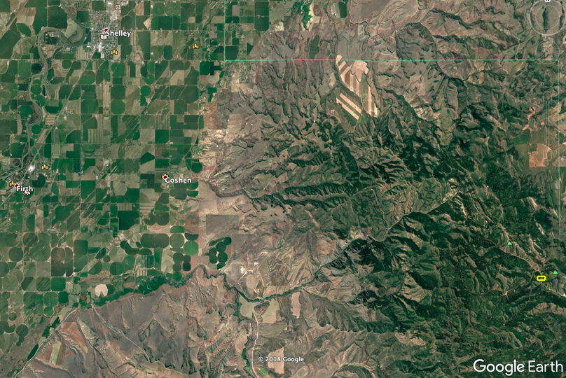 Aeriel topo zoomed out bingham co. 20