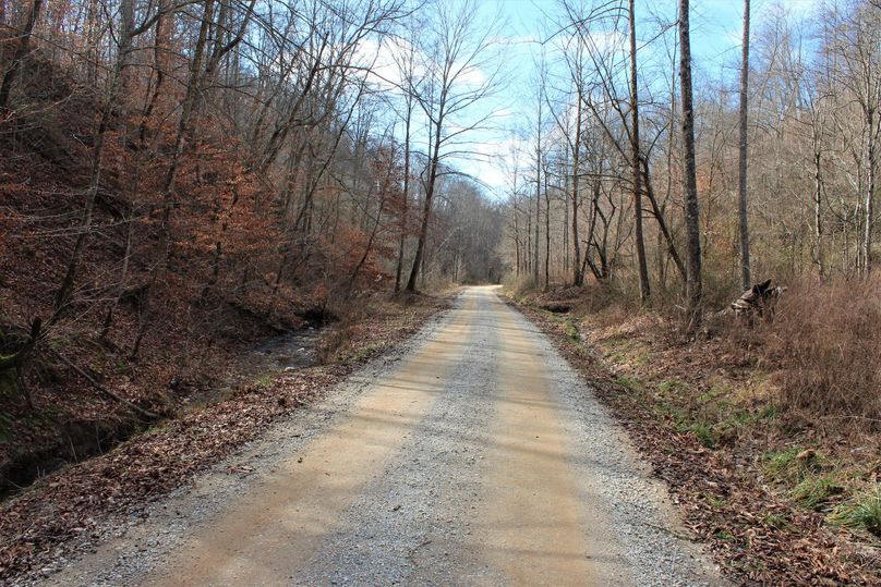 002 country gravel road leading along the east boundary of the property