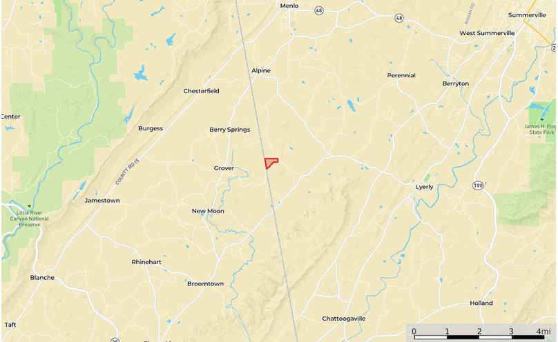 Location Map - Chattooga 41.53 Ac.