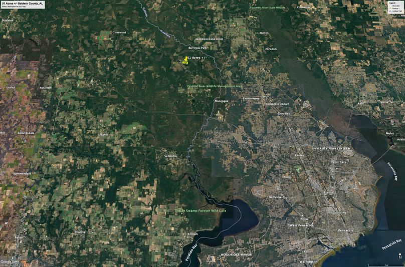 Aerial #7 Approx. 51 Acres Baldwin County, AL