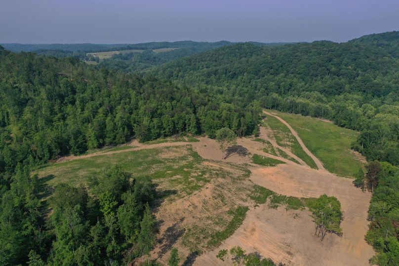 019 aerial drone shot from the northeast corner looking at the multiple home_cabin sites