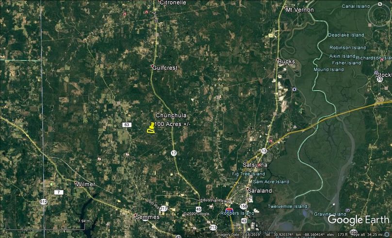 Aerial 7 approx. 100 acres mobile county, al