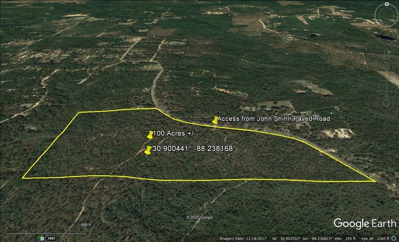 Aerial 2 approx. 100 acres mobile county, al