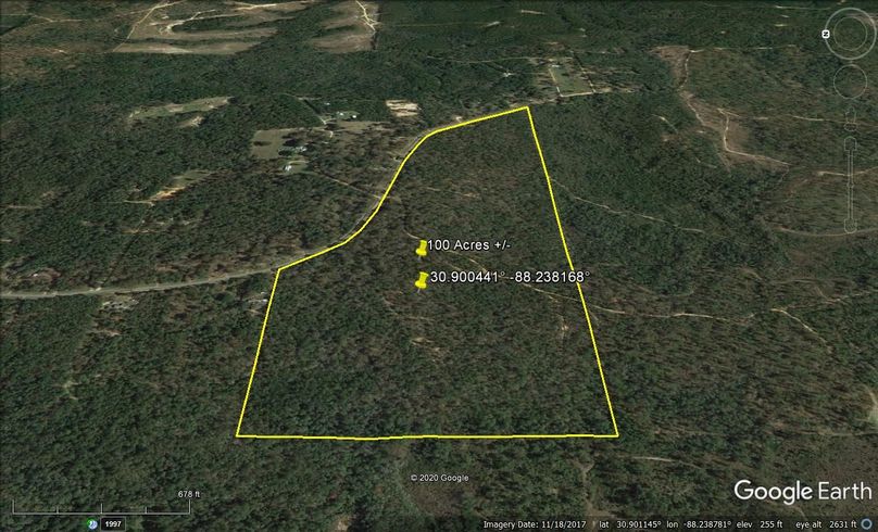 Aerial 3 approx. 100 acres mobile county, al