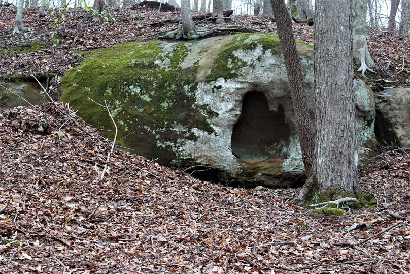 005 amazing rock feature with crater size hole