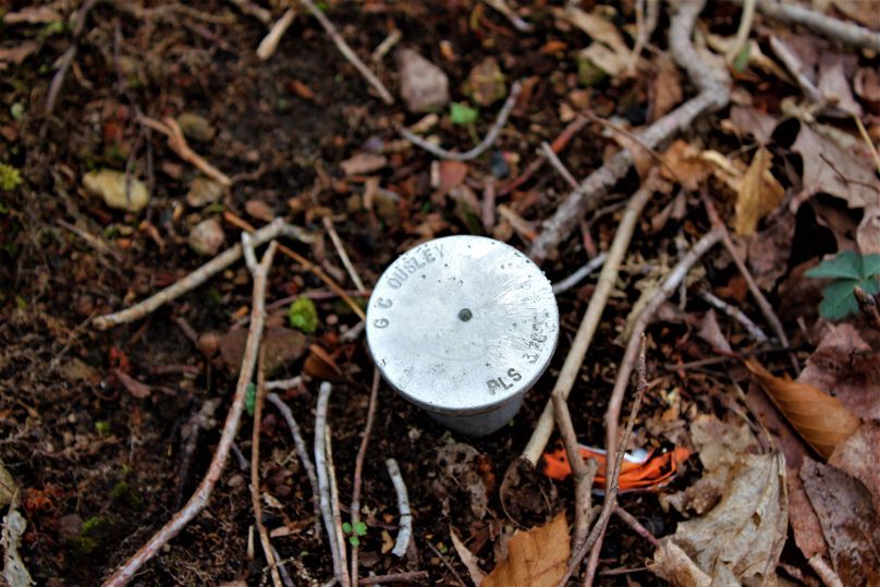 012 survey pin from neighboring property