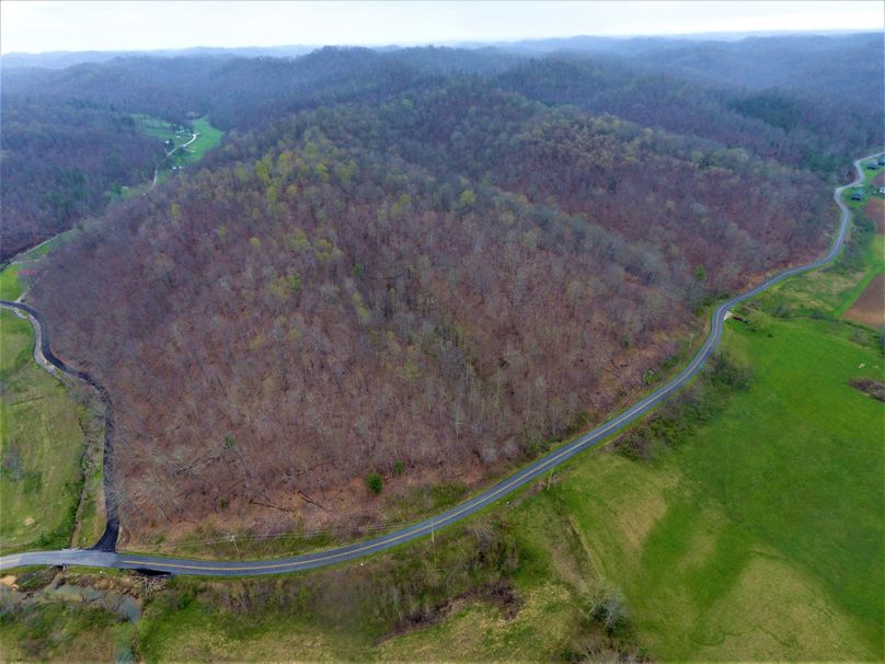 039 awesome aerial drone shot looking across ky hwy 1094 from the southwest