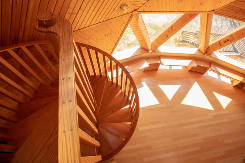 6 spiral staircases lead to each loft-2