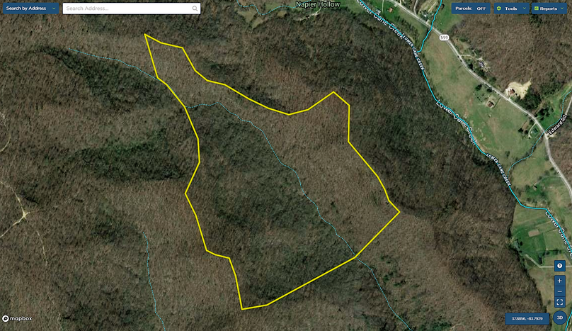 026 powell 117 mapright aerial zoomed in with water features