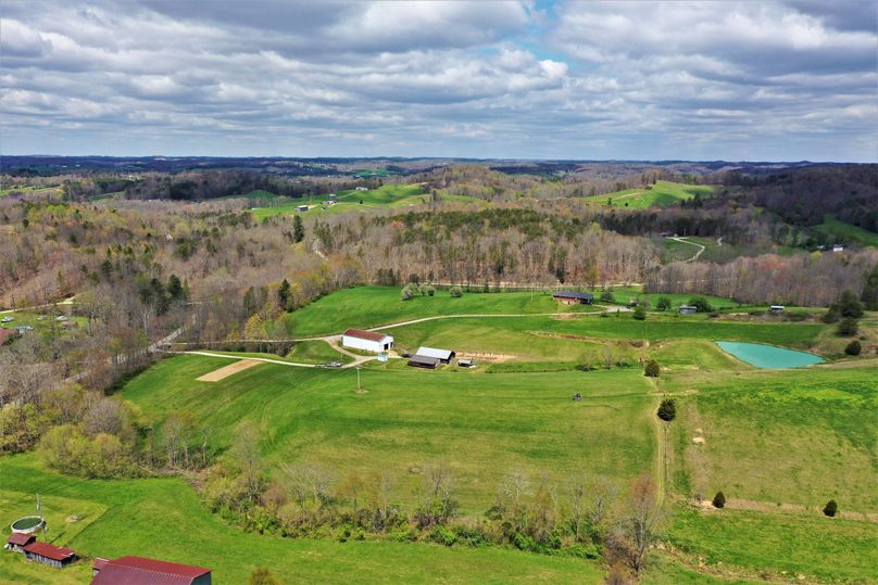 012 sweet drone shot overlooking the many structures on the property looking northwest