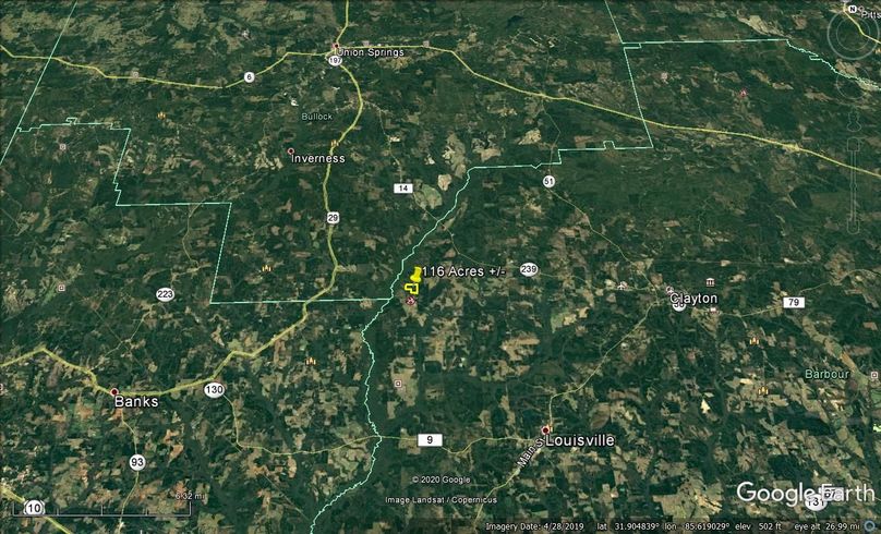 Aerial 7 approx. 116 acres barbour county, al