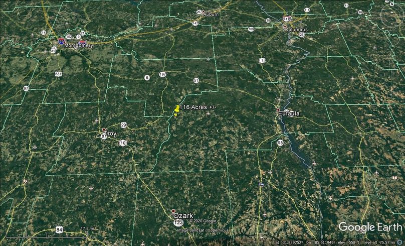 Aerial 8 approx. 116 acres barbour county, al