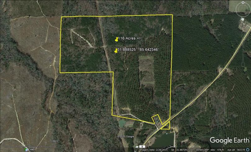 Aerial 1 approx. 116 acres barbour county, al