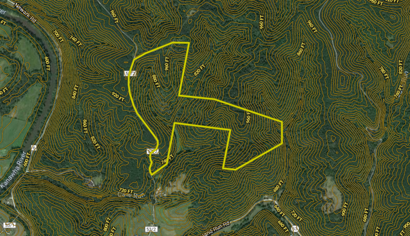 Topo map - mcgrath - 109 acres - wirt county