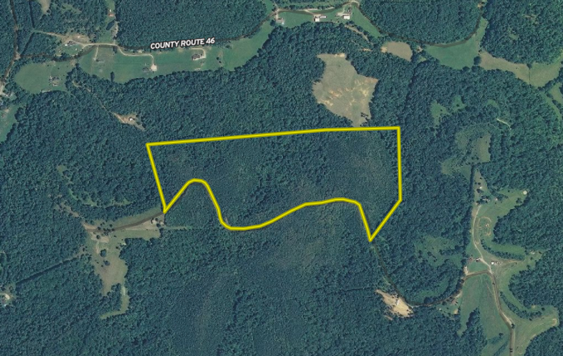Sammons split - barnette tract - aerial map - 55 acres - mason county wv
