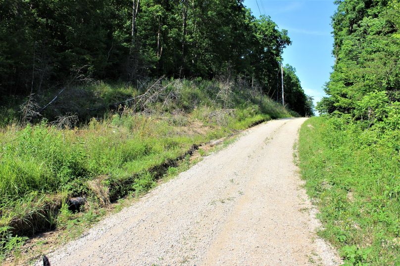 004 the county gravel road leading through the property