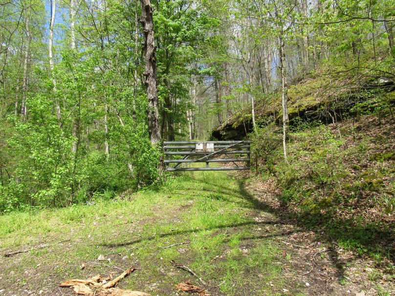 Gated entrance off of county road