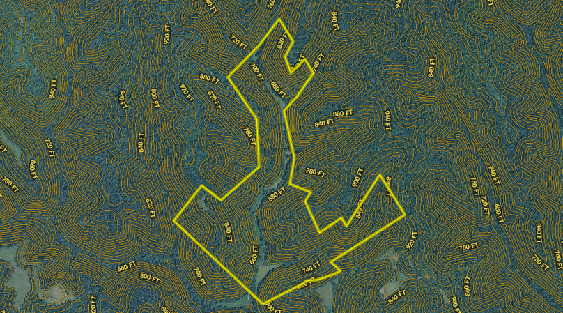 Topo close up - deweese 3 - mason county wv