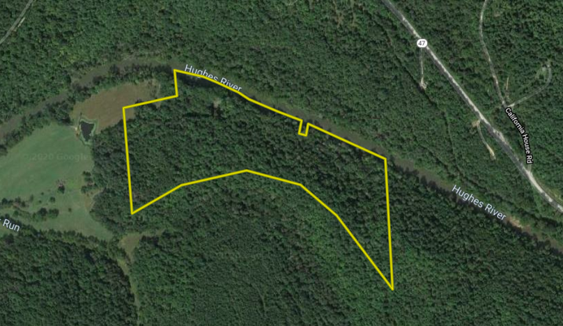 Showalter - aerial close up - wirt county 44 acres