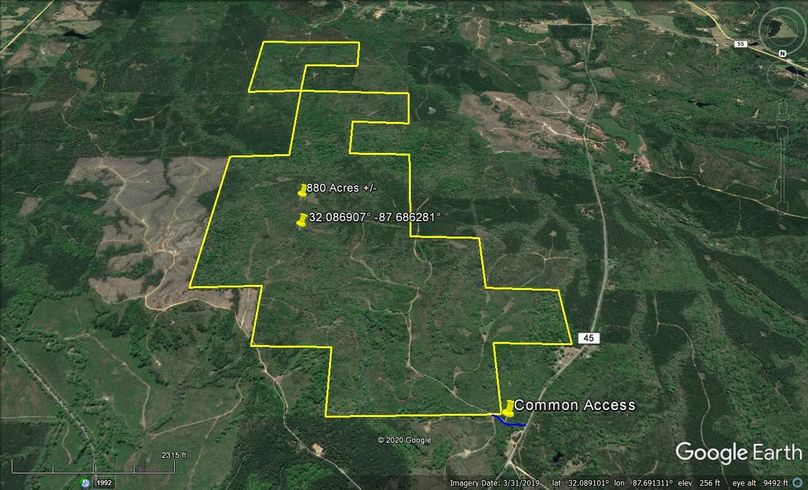 Aerial 4 approx. 880 acres marengo county, al